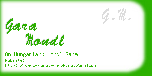 gara mondl business card